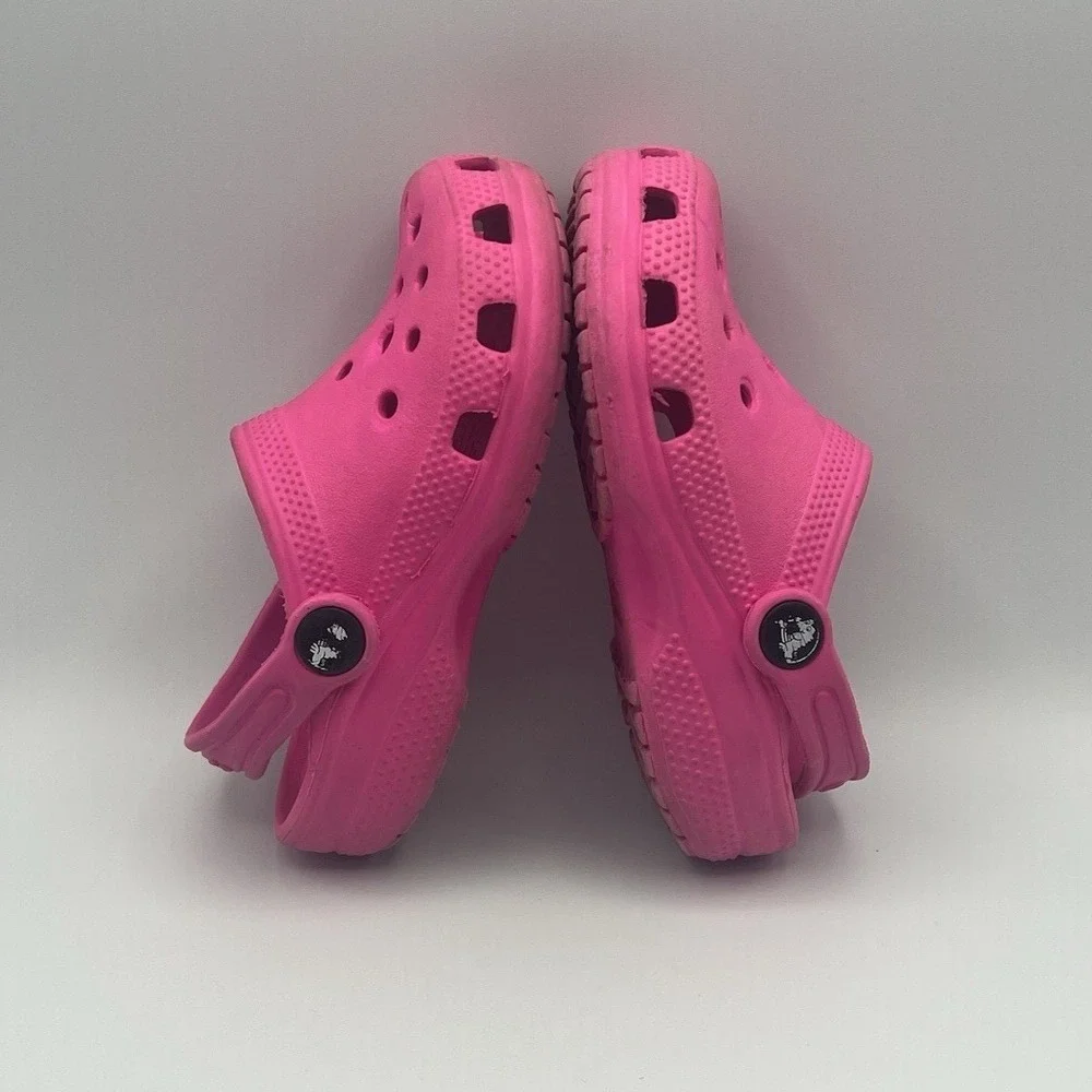 Crocs Classic Clogs Pink Slip On Comfort Slides‎ Sandals - Kids Toddler Size 9